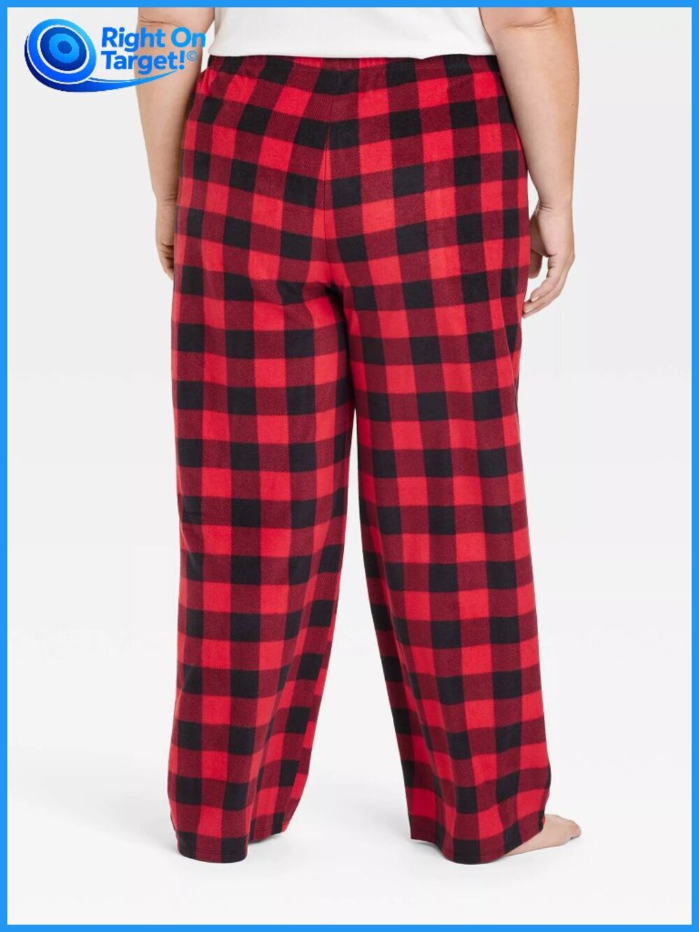 2X - Womens Buffalo Check Microfleece Pajama Pants - Wondershop - Red - Picture 2 of 5